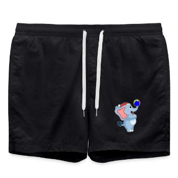 Elephant Christmas Water Polo - Swim Trunks - black - Front - AI Model Male 185 light (185cm)