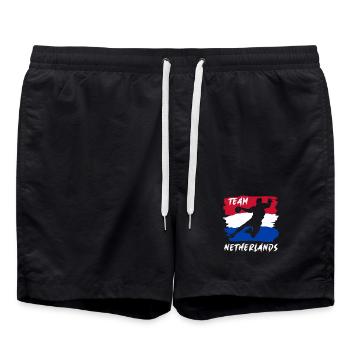 Équipe de handball des Pays-Bas - Short de bain - noir - Devant - AI Model Male 185 light (185cm)