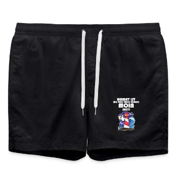 Nordsee Spruch - Badeshorts - Schwarz - Vorne - AI Model Male 185 light (185cm)