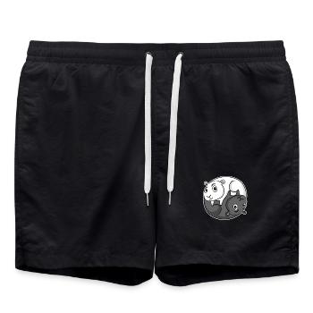 Cochon d’Inde Yin Yang Cochon d’Inde - Short de bain - noir - Devant - AI Model Male 185 light (185cm)