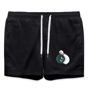 Bowling Bowling Ball Pin - Swim Trunks - black - Front - AI Model Male 185 light (185cm)