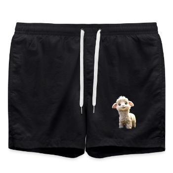 Mouton Agneau Tondre Mouton Berger Mouton Mignon Mouton Mouton - Short de bain - noir - Devant - AI Model Male 185 light (185cm)