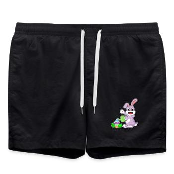 Jardin de Pâques Bunny - Short de bain - noir - Devant - AI Model Male 185 light (185cm)