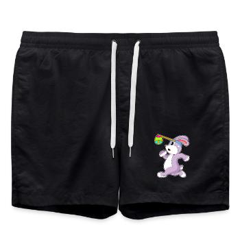 Bunny Easter Jogging - Swim Trunks - black - Front - AI Model Male 185 light (185cm)