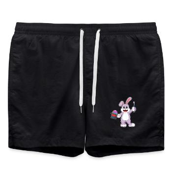 Bunny Easter Wizard - Swim Trunks - black - Front - AI Model Male 185 light (185cm)