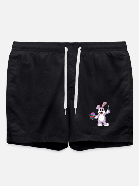 Bunny Easter Wizard - Swim Trunks - black