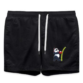Panda Boxer Boxing Gloves Boxing - Swim Trunks - black - Front - AI Model Male 185 light (185cm)