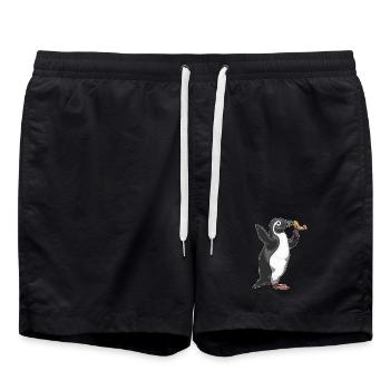 Penguin Fish Tempura - Swim Trunks - black - Front - AI Model Male 185 light (185cm)