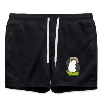 Chapeau de pingouin - Short de bain - noir - Devant - AI Model Male 185 light (185cm)