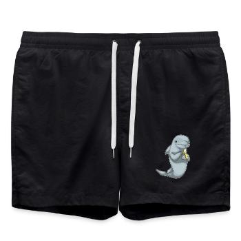 Dolphin Banana - Swim Trunks - black - Front - AI Model Male 185 light (185cm)