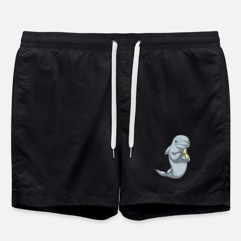 Dolphin Banana - Swim Trunks - black