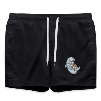 Dolphin Muffin - Swim Trunks - black - Front - AI Model Male 185 light (185cm)