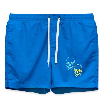 Skulls, Skulls, Horror, Fantasy, Halloween, Death - Swim Trunks - cobalt blue - Front