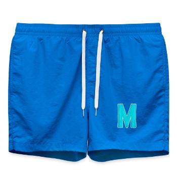 Letter M Initial Letter - Swim Trunks - cobalt blue - Front