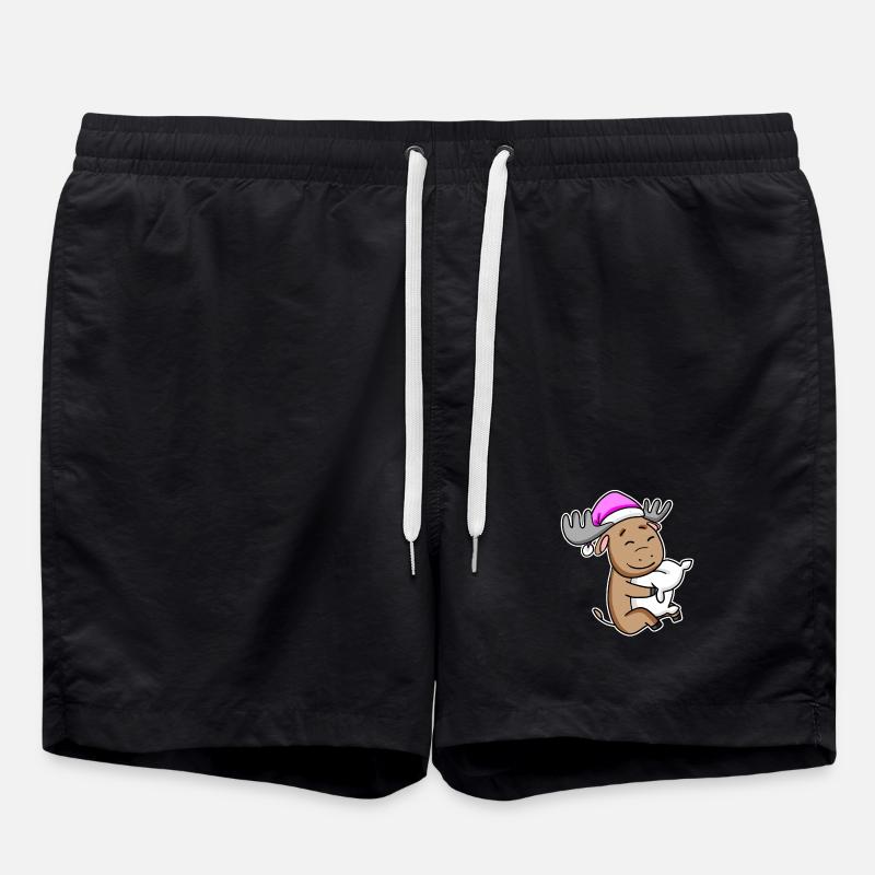 Moose Tired Sleeping Sleeping Girl - Swim Trunks - black