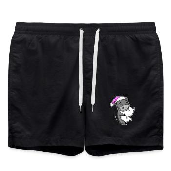 Ass Tired Sleeping Sleeping Girl - Swim Trunks - black - Front - AI Model Male 185 light (185cm)