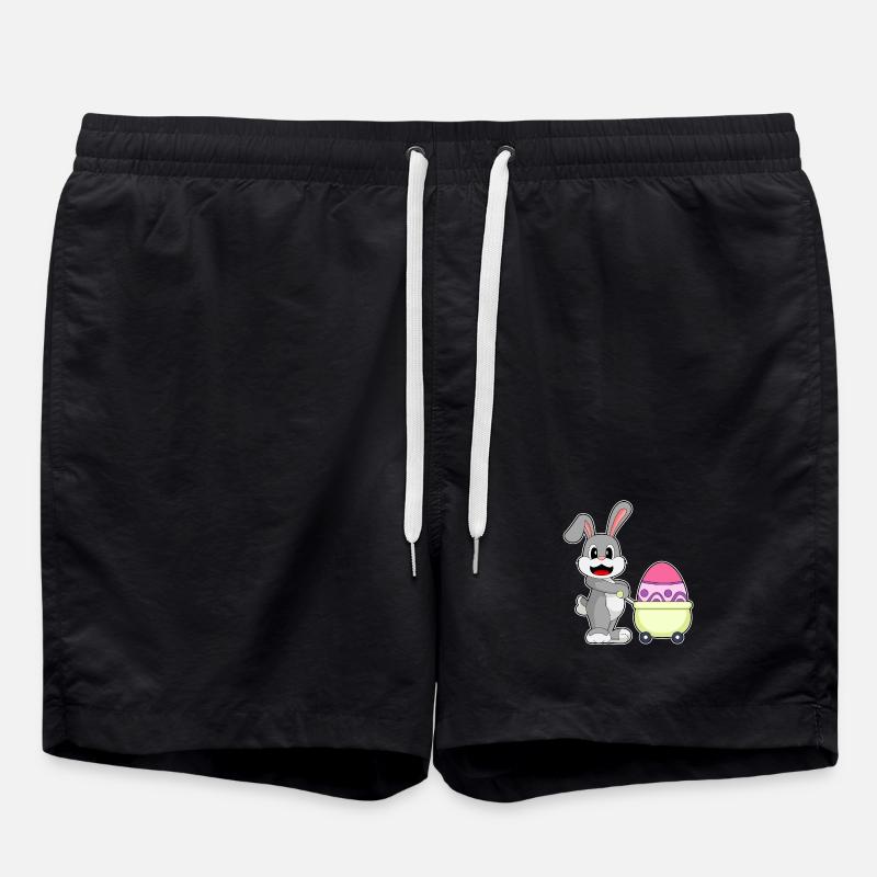 Hase Ostern Einkaufen - Badeshorts - Schwarz