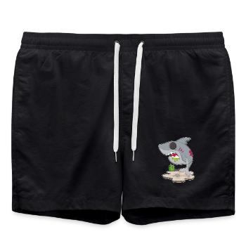 Shark Halloween Zombie - Swim Trunks - black - Front - AI Model Male 185 light (185cm)