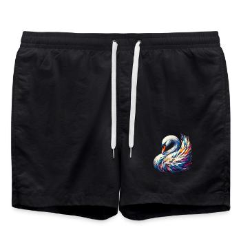 Cygne - Short de bain - noir - Devant - AI Model Male 185 light (185cm)