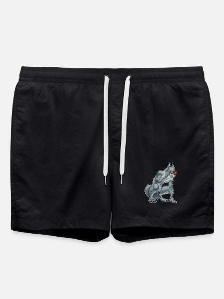Werewolf Halloween Sunglasses - Swim Trunks - black