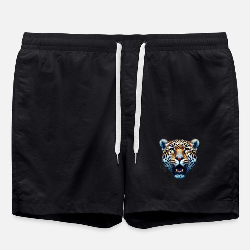 Leopard - Swim Trunks - black