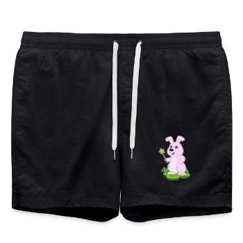Bunny Wizard Wand - Swim Trunks - black - Front - AI Model Male 185 light (185cm)
