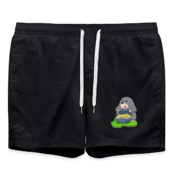 Mole Treasure Chest Gold - Swim Trunks - black - Front - AI Model Male 185 light (185cm)