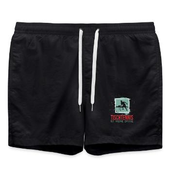 Tischtennis ist meine Droge - Badeshorts - Schwarz - Vorne - AI Model Male 185 light (185cm)