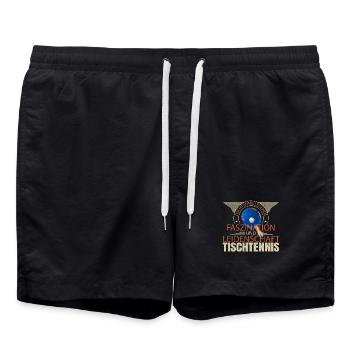 Tischtennis Legende - Badeshorts - Schwarz - Vorne - AI Model Male 185 light (185cm)