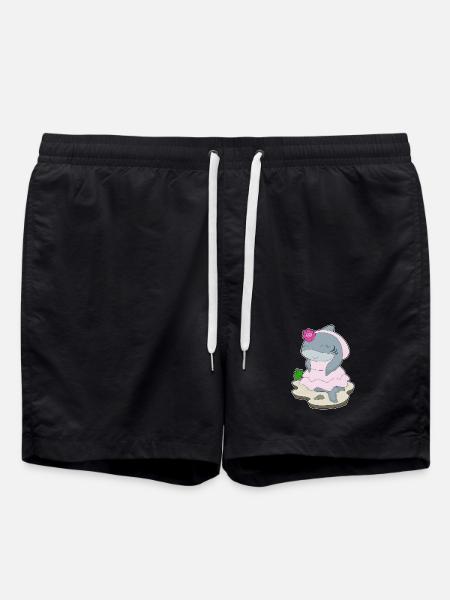 Shark Bridal Veil Wedding - Swim Trunks - black