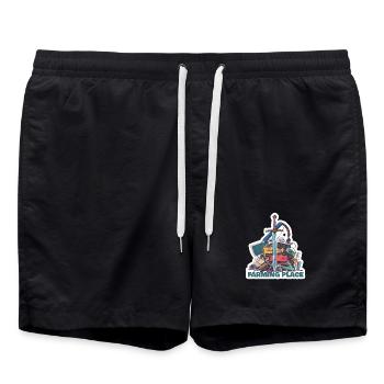 Farming Place Legendary Loot Level Gamer Shirt - Badeshorts - Schwarz - Vorne - AI Model Male 185 light (185cm)