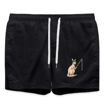 Kangaroo Angler Fishing Rod Fishing Rod - Swim Trunks - black - Front - AI Model Male 185 light (185cm)