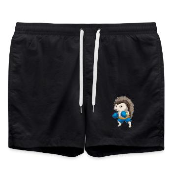 Hérisson Boxer Gants de Boxe Boxe - Short de bain - noir - Devant - AI Model Male 185 light (185cm)