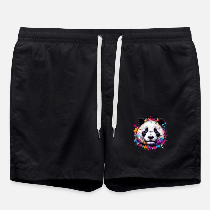 Panda - Swim Trunks - black