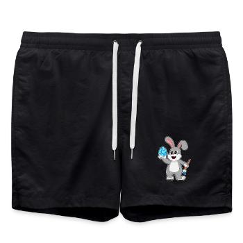 Coloriage de Pâques de Bunny - Short de bain - noir - Devant - AI Model Male 185 light (185cm)