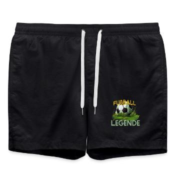 Fußball Legende - Badeshorts - Schwarz - Vorne - AI Model Male 185 light (185cm)