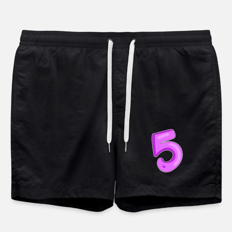 Number number 5 - Swim Trunks - black