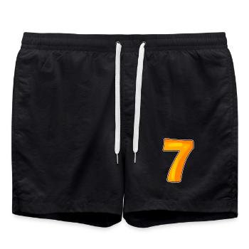 7 - Badeshorts - Schwarz - Vorne - AI Model Male 185 light (185cm)