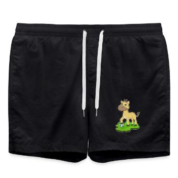 Giraffe Soccer Player Soccer - Swim Trunks - black - Front - AI Model Male 185 light (185cm)