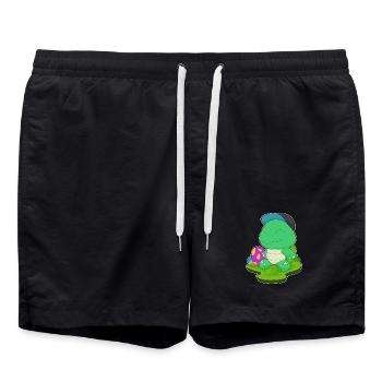 Oeufs de Pâques de Pâques tortue - Short de bain - noir - Devant - AI Model Male 185 light (185cm)