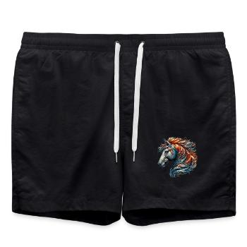 Cheval - Short de bain - noir - Devant - AI Model Male 185 light (185cm)