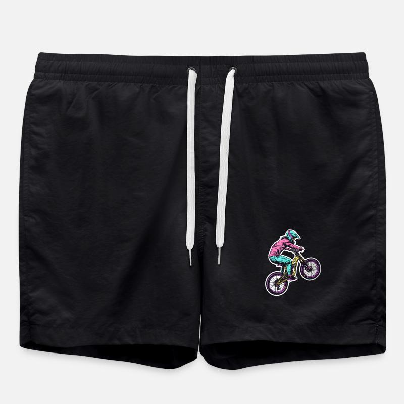 Mountainbikerin - Badeshorts - Schwarz
