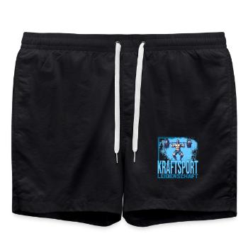 Kraftsport Leidenschaft - Badeshorts - Schwarz - Vorne - AI Model Male 185 light (185cm)