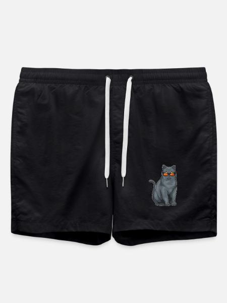 British Shorthair Sunglasses - Swim Trunks - black