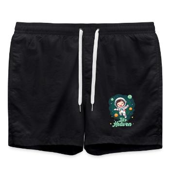 Like Heaven - Astronaut - Swim Trunks - black - Front - AI Model Male 185 light (185cm)