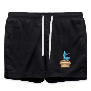 Carton papillon - Short de bain - noir - Devant - AI Model Male 185 light (185cm)