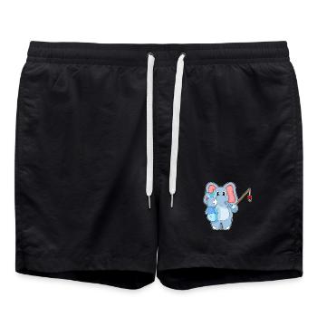 Elephant Angler Fish Fishing - Swim Trunks - black - Front - AI Model Male 185 light (185cm)