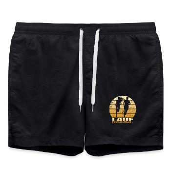 Lauf Leidenschaft - Badeshorts - Schwarz - Vorne - AI Model Male 185 light (185cm)