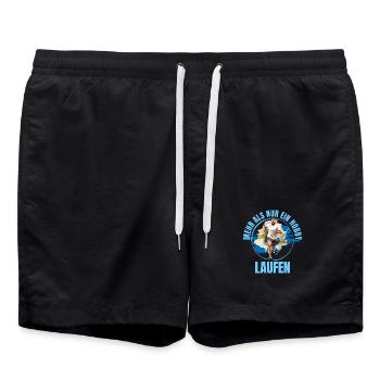 Laufen: Mehr als nur ein Hobby - Badeshorts - Schwarz - Vorne - AI Model Male 185 light (185cm)