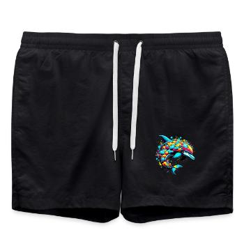 Dolphin - Swim Trunks - black - Front - AI Model Male 185 light (185cm)
